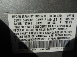 2016 Honda Fit EX Silver 1.5L AT #A24875